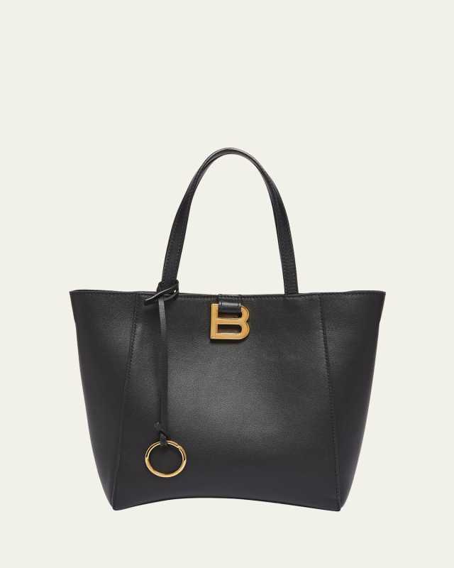 Hourglass Small Soft Leather Tote Bag